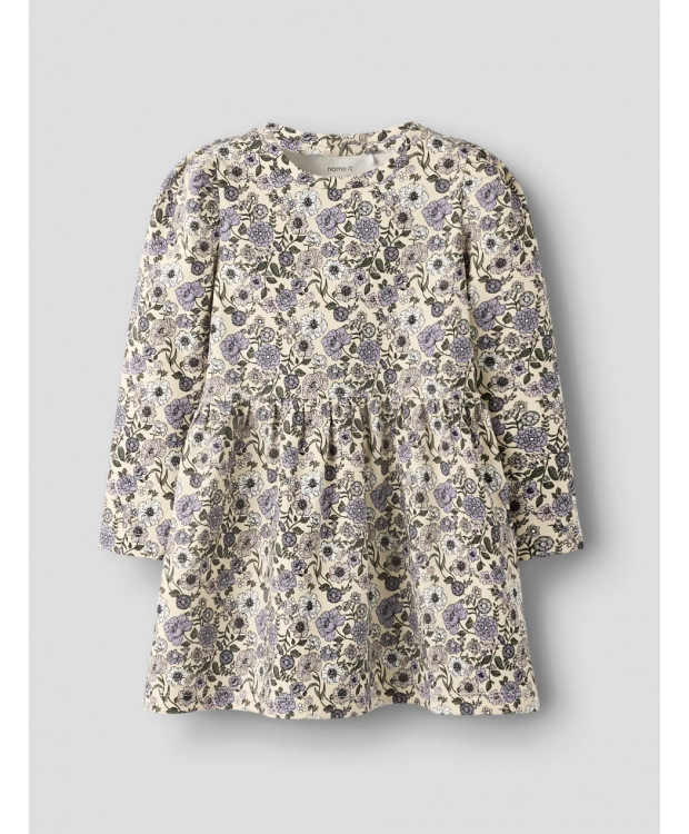 Name It blomsterkjole i beige til piger billede 1