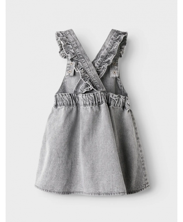 Name it Denim kjole i lysegrå til piger billede 3