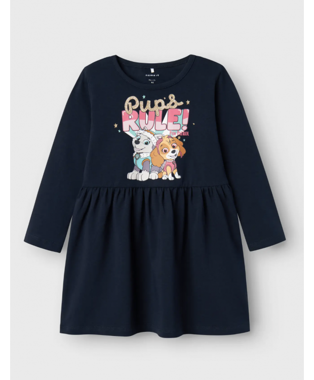 Name It Paw Patrol-kjole i Dark Sapphire til piger billede 4