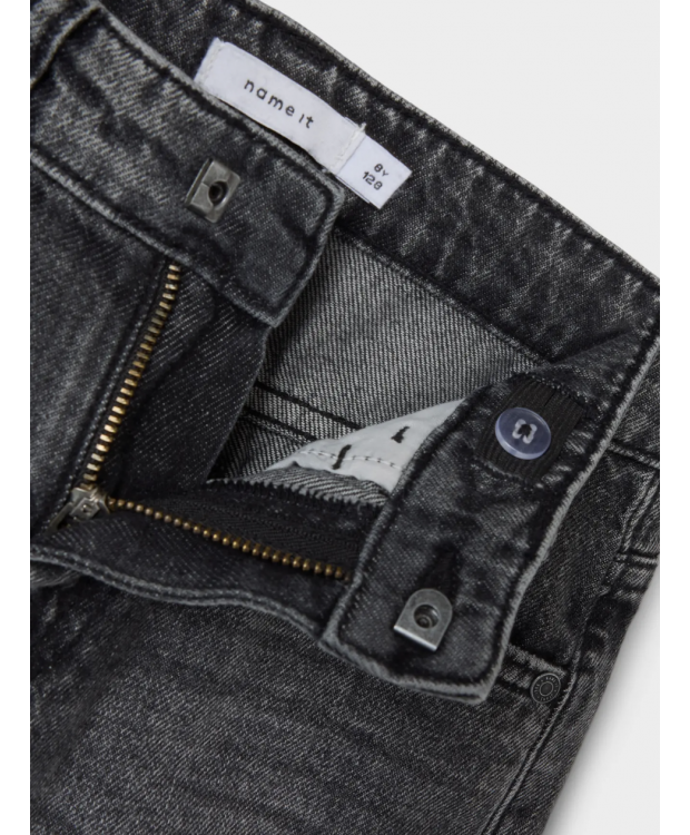 Name it denim shorts i mørkegrå til drenge billede 4