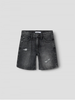 Name it denim shorts i mørkegrå til drenge