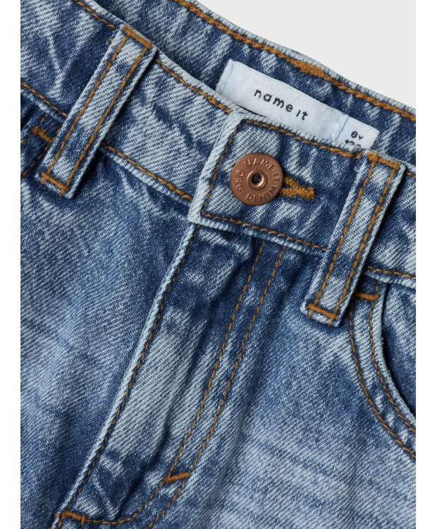Name It denimshorts i mellemblå denim til drenge billede 4