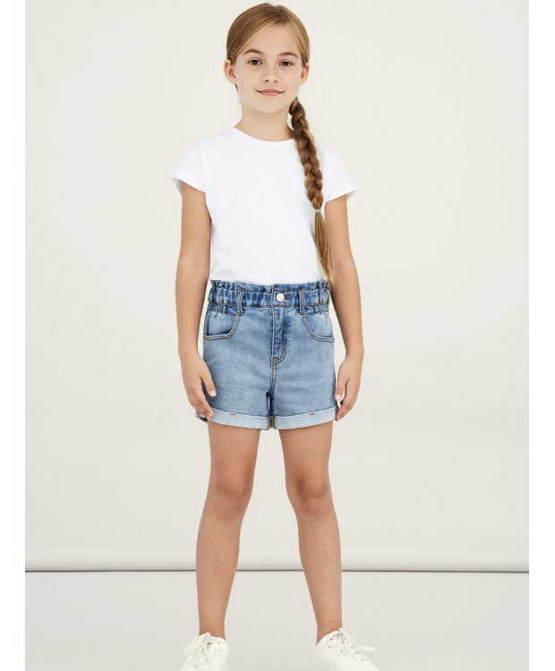 Name It denimshorts i lyseblå til piger billede 1