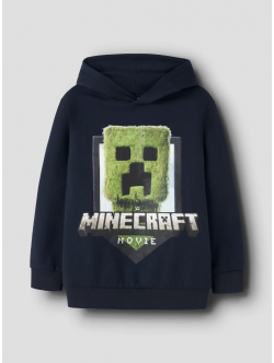 Name It Minecraft-sweatshirt i navy til drenge