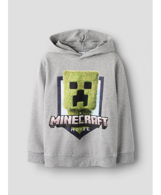 Name It Minecraft-sweatshirt i lysegrå til drenge billede 1