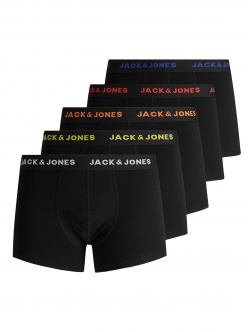 Jack & Jones boxershorts 5-pak sort til herre
