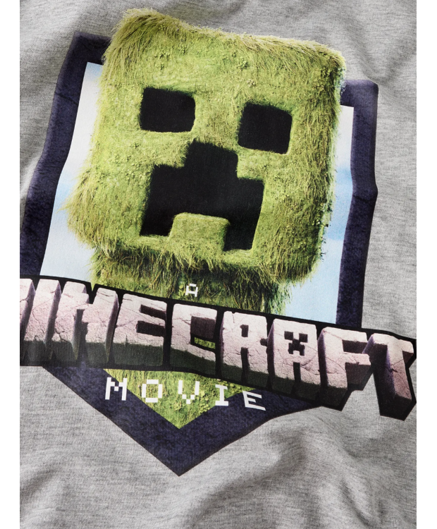 Name It Minecraft-sweatshirt i lysegrå til drenge billede 2