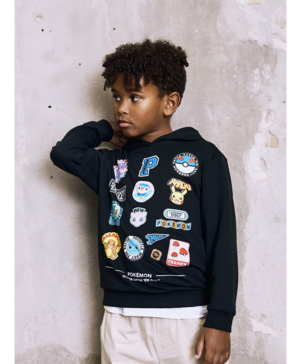 Name It Pokémon-hoodie i sort til drenge billede 2