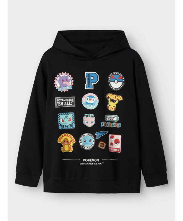 Name It Pokémon-hoodie i sort til drenge billede 1