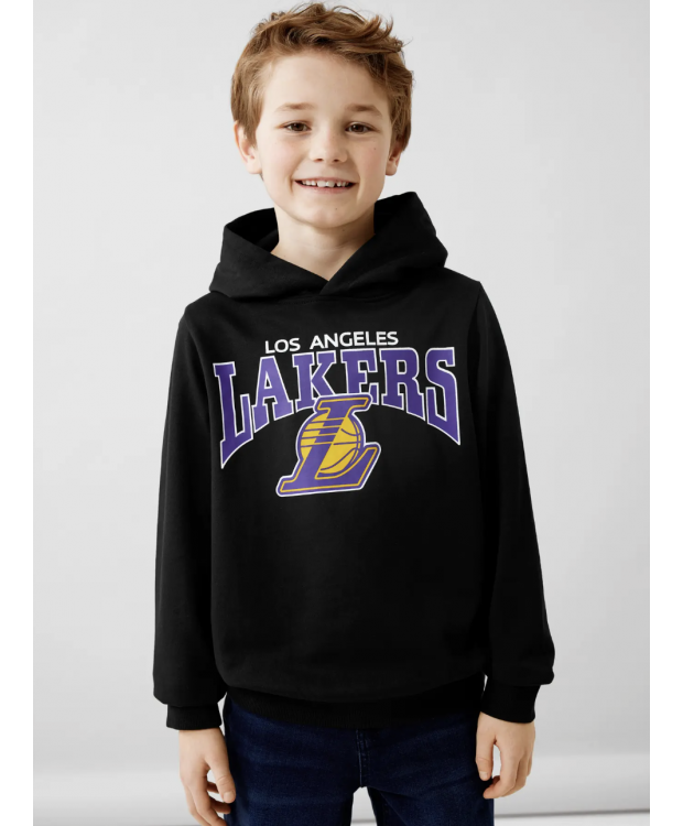 Name It Lakers-hoodie i sort til drenge billede 2
