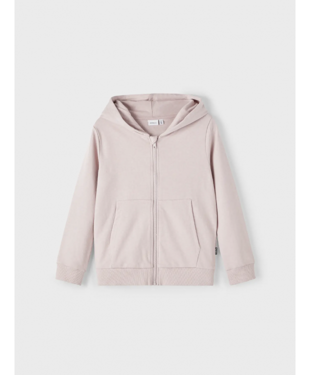 Name It sweatcardigan med hætte i lyserød til piger billede 1
