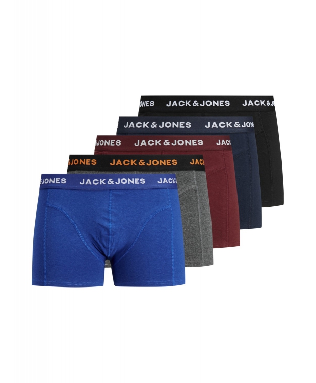 Jack & Jones boxershorts 5-pak forskellige farver til herre billede 1