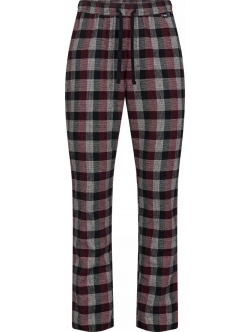 JBS flannel-pyjamasbukser i røde og sorte tern til herre