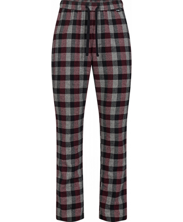 JBS flannel-pyjamasbukser i røde og sorte tern til herre billede 1