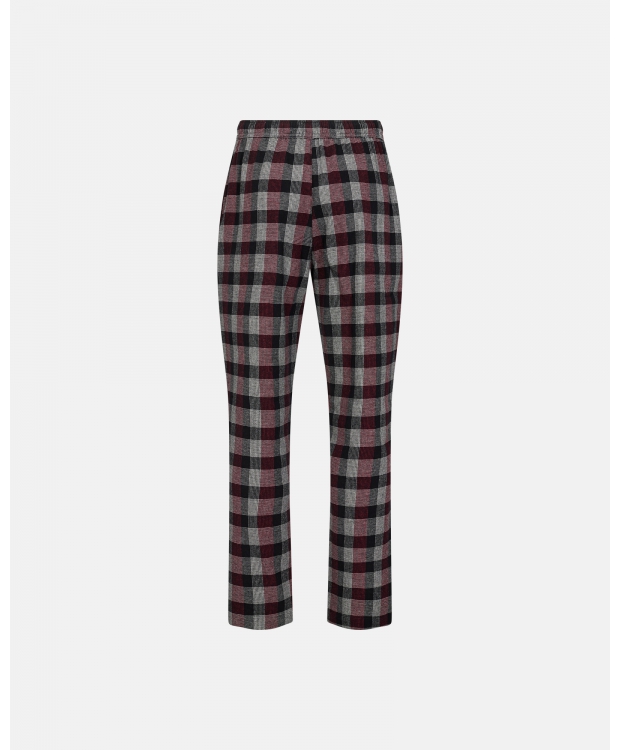 JBS flannel-pyjamasbukser i røde og sorte tern til herre billede 4