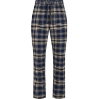 JBS flannel-pyjamasbukser i navy og beige tern til herre