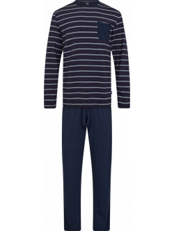JBS bambusjersey-pyjamas i navy til herre