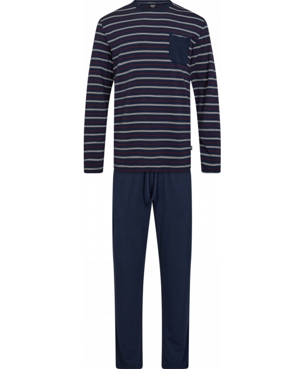 JBS bambusjersey-pyjamas i navy til herre billede 1