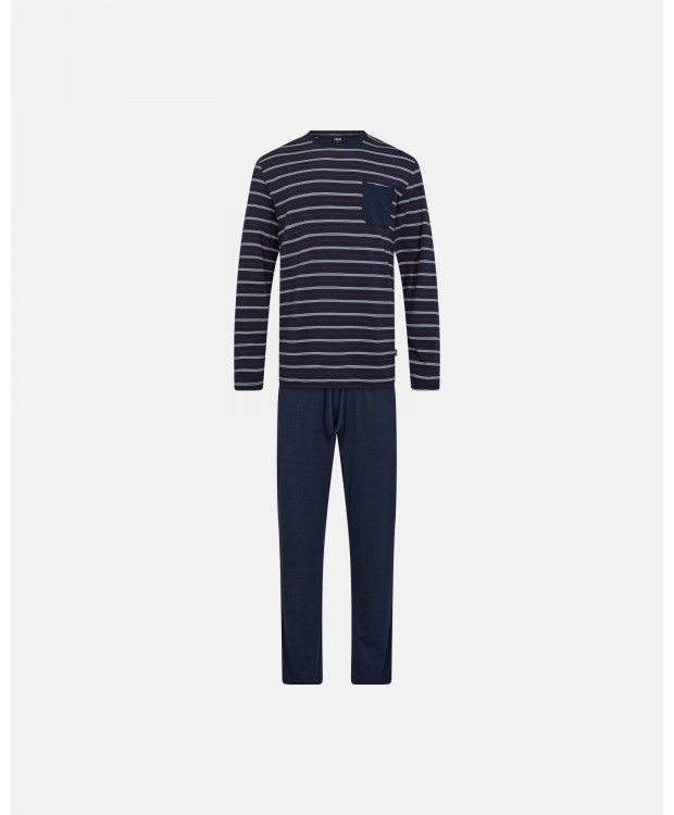 JBS bambusjersey-pyjamas i navy til herre billede 2