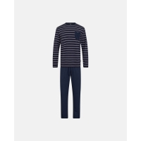 JBS bambusjersey-pyjamas i navy til herre