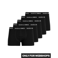 Jack & Jones 5-pak boxershorts sort til herre