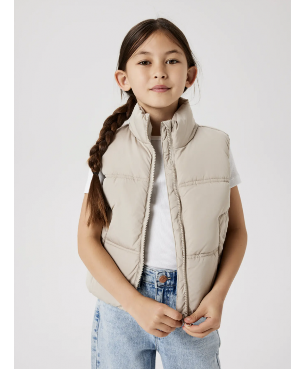 Name It dynevest i beige til piger billede 2