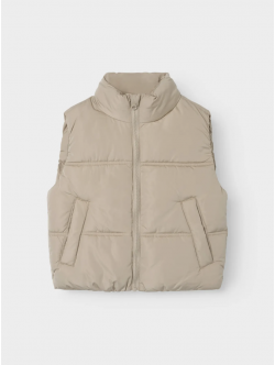 Name It dynevest i beige til piger