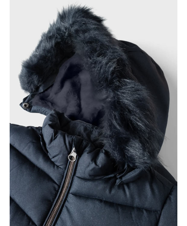 Name It dynejakke med glimmer i Dark Sapphire til piger billede 2