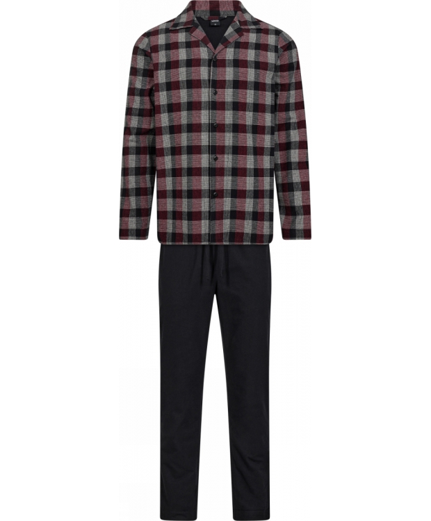 JBS flannel-pyjamas med store røde tern til herre billede 1