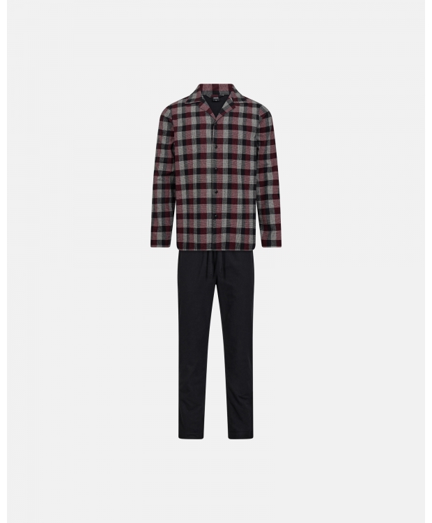 JBS flannel-pyjamas med store røde tern til herre billede 2