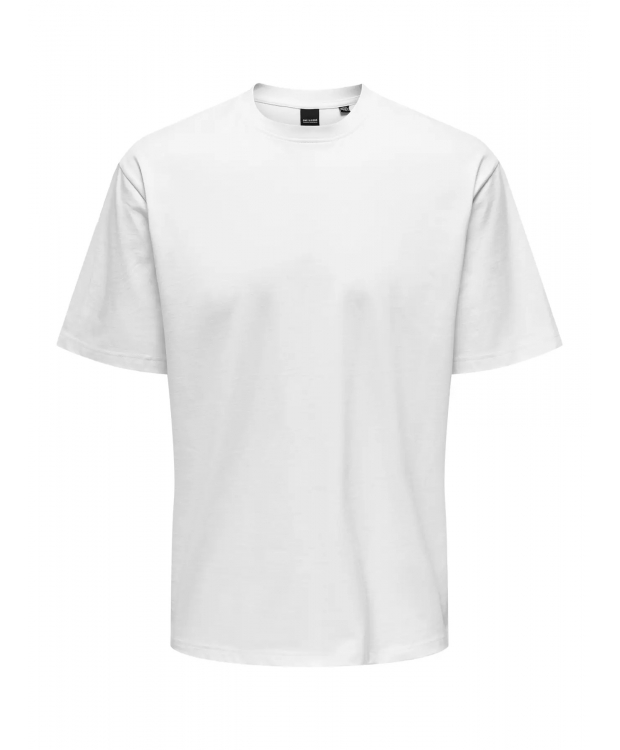 ONLY & SONS t-shirt i hvid til herre | Relaxed fit | billede 2