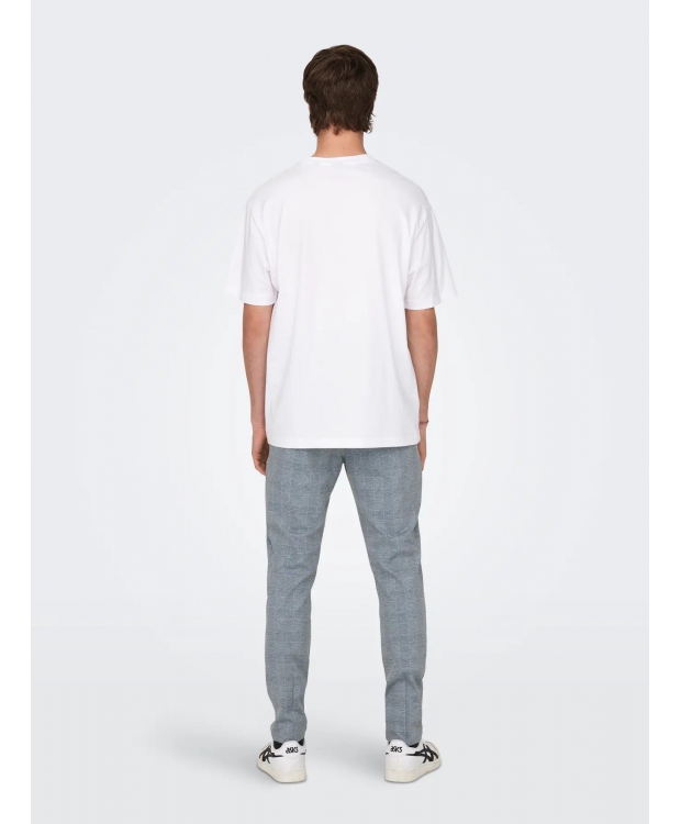 ONLY & SONS t-shirt i hvid til herre | Relaxed fit | billede 4