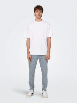ONLY & SONS t-shirt i hvid til herre | Relaxed fit |