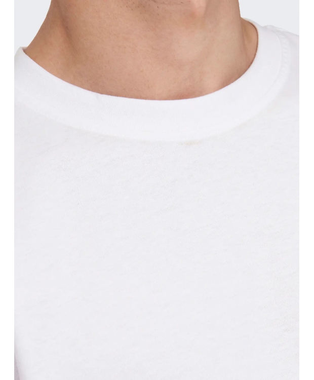 ONLY & SONS t-shirt i hvid til herre | Relaxed fit | billede 7