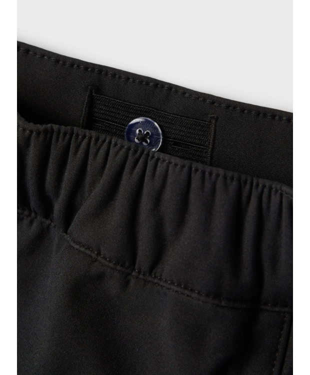 Name It slim fit-softshellbukser i sort til piger billede 4