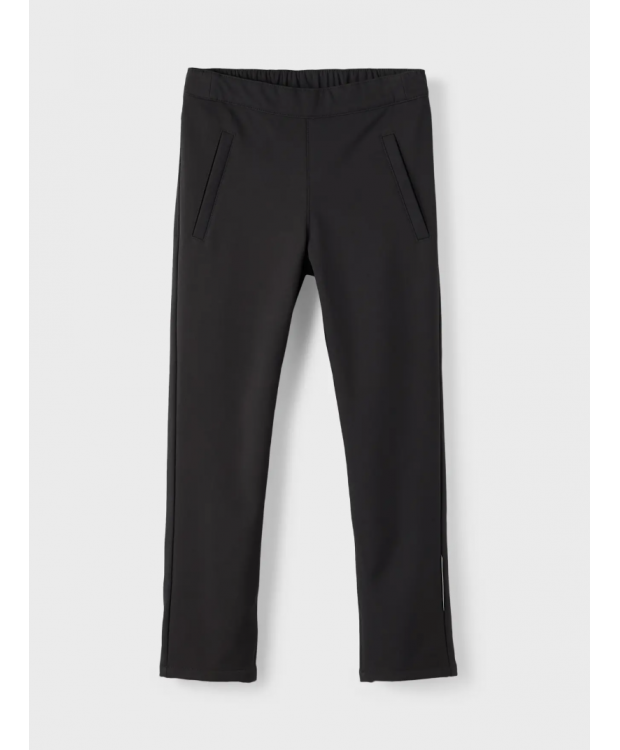 Name It slim fit-softshellbukser i sort til piger billede 1