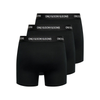 ONLY & SONS 3-pak bomuldsunderbukser i sort til herre