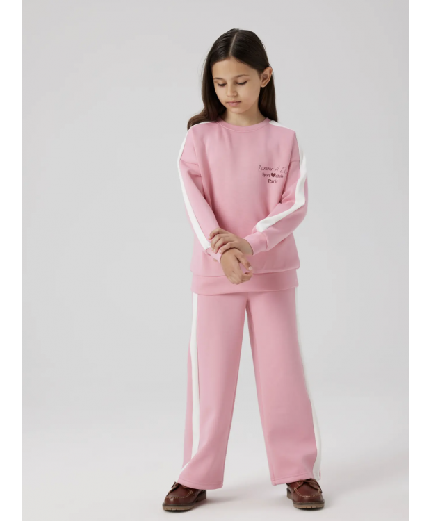 Name It wide leg-sweatpants i lyserød til piger billede 2