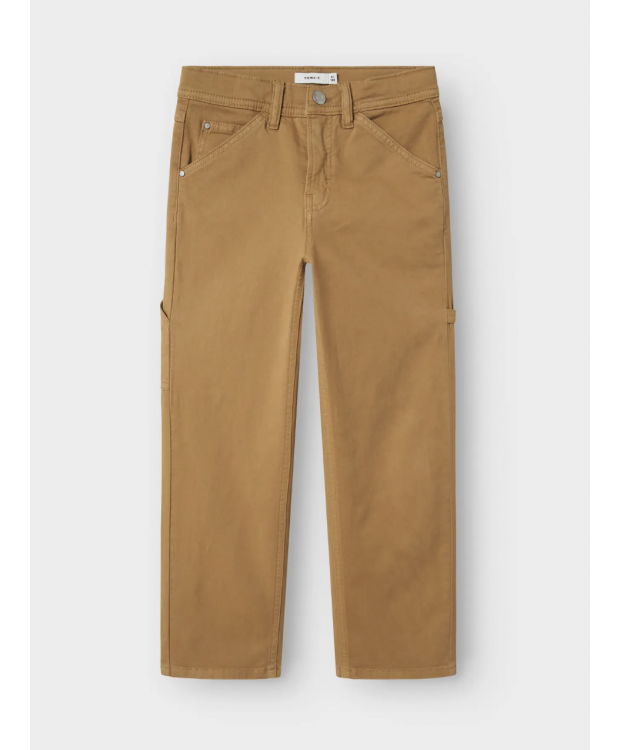 Name It straight leg-twillbukser i orange til drenge billede 4