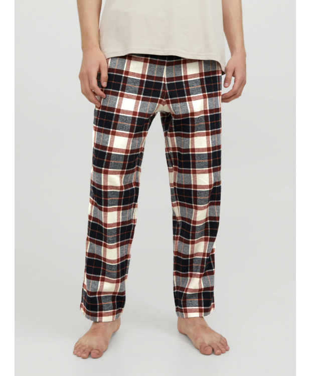 JACK & JONES Rimon vævede pyjamasbukser i rød til herre billede 4