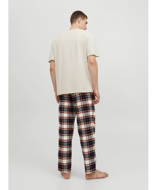 JACK & JONES Rimon vævede pyjamasbukser i rød til herre billede 5