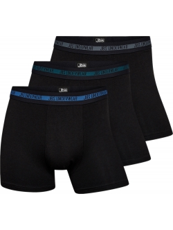 JBS 3-pak bambus boxershorts i sort med farvet linning