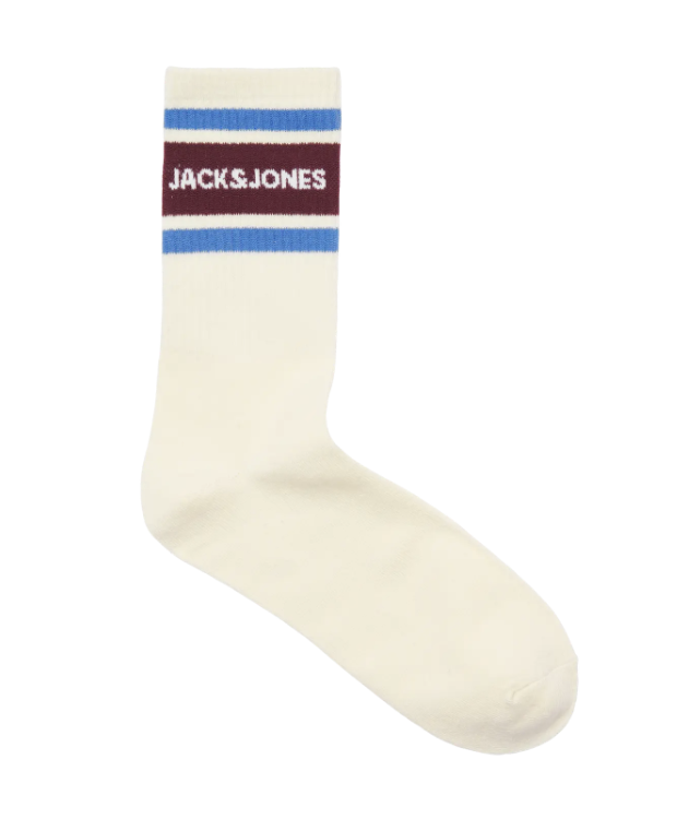 JACK & JONES Jacnice Tennis Socks 3 Pack – Buttercream billede 4