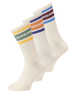 JACK & JONES Jacnice Tennis Socks 3 Pack – Buttercream