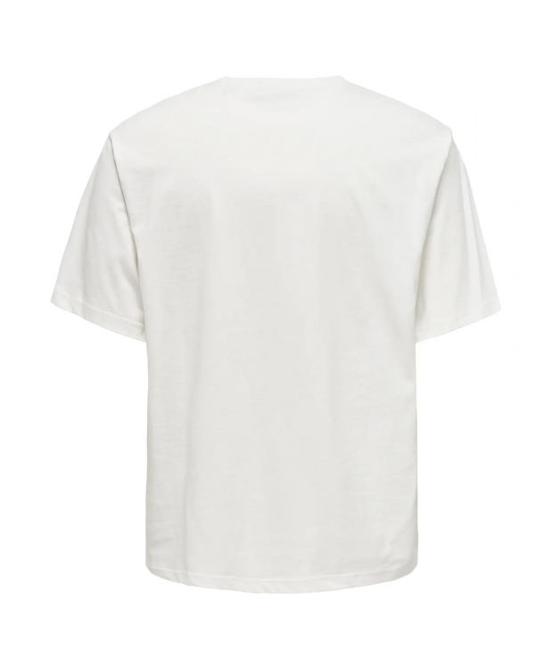 ONLY & SONS T-shirt med rund hals i Cloud Dancer til herre billede 4