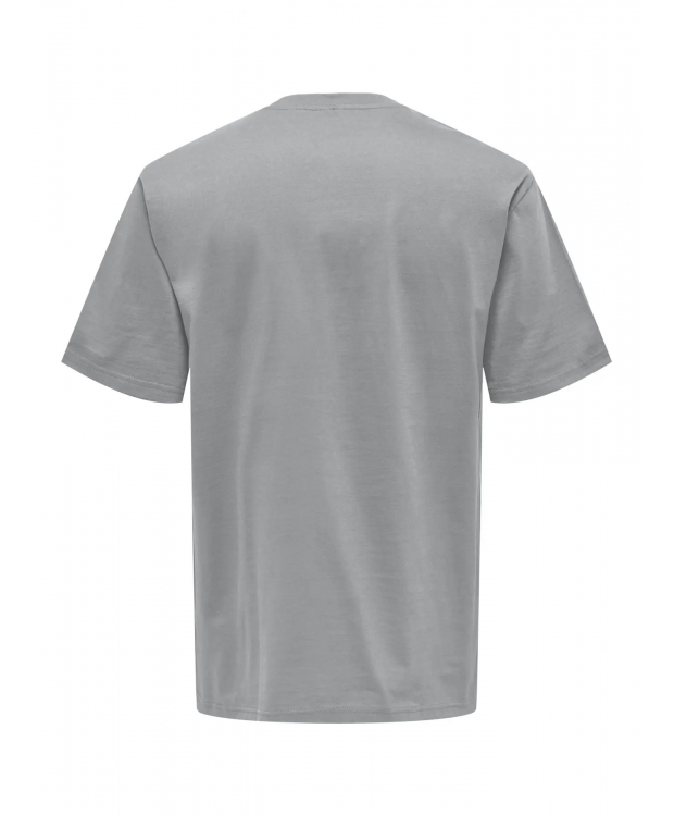 ONLY & SONS t-shirt i Ultimate Grey til herre | Relaxed fit billede 2