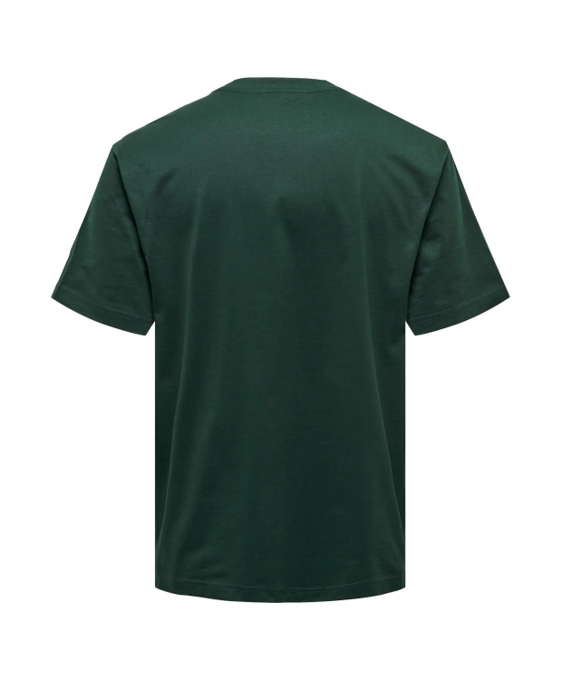 ONLY & SONS t-shirt i Darkest Spruce til herre | Relaxed fit | billede 4