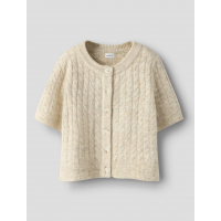 Name It strikcardigan i beige til piger