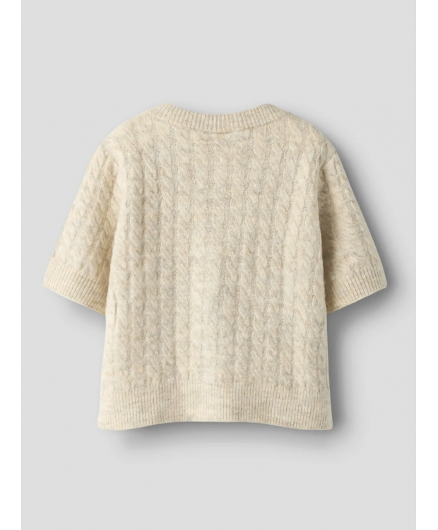 Name It strikcardigan i beige til piger billede 1