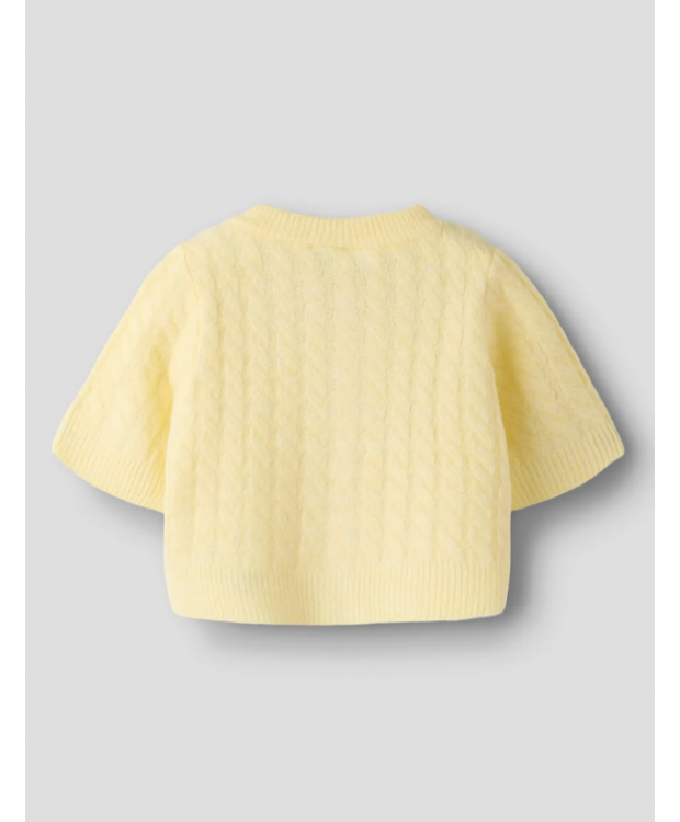 Name It strikcardigan i gul til piger billede 1